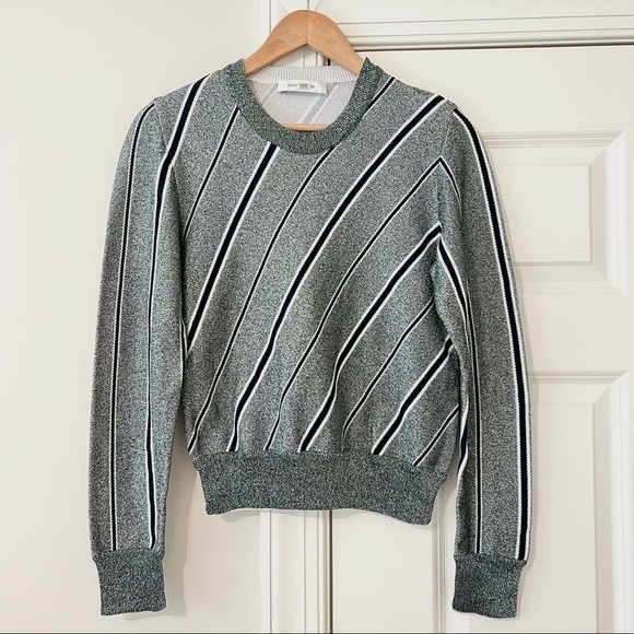 Cedric Charlier Striped Lurex Sweater Small - Picture 4 of 9